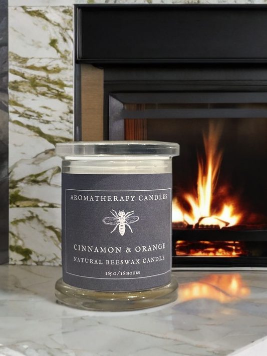 Beeswax Aromatherapy Candles - Cinnamon Bark and Sweet Italian Orange